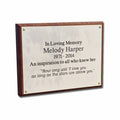 Wall plaque and mahogany plinth