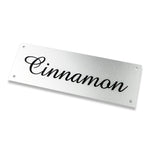 Silver aluminium engraved stable name plate