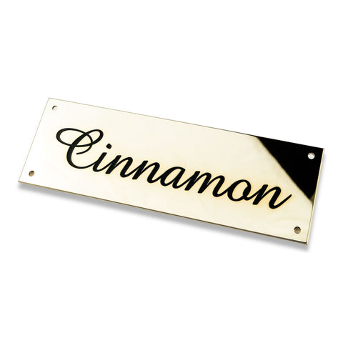 Solid brass engraved stable name plate