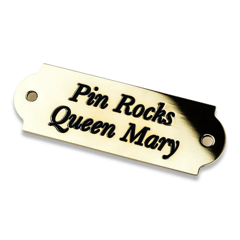 Brass Saddle name plate 60mm x 20mm