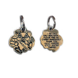 Easter bunny design engraved dog tag