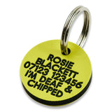 21mm Round Plastic Cat Tag