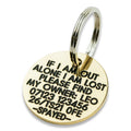 27mm Round Brass Dog Tag