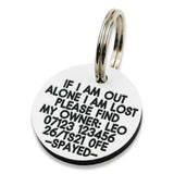 27mm Round Plastic Dog Pet Tag