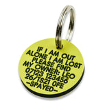 27mm Round Plastic Dog Pet Tag