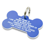 Bone Shaped Plastic Dog Pet Tag Large 58mm x 33mm