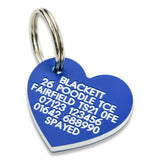 Heart Shaped Plastic Dog Pet Tag 30mm x 27mm