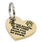 "I got lost prowlin'" engraved dog tag