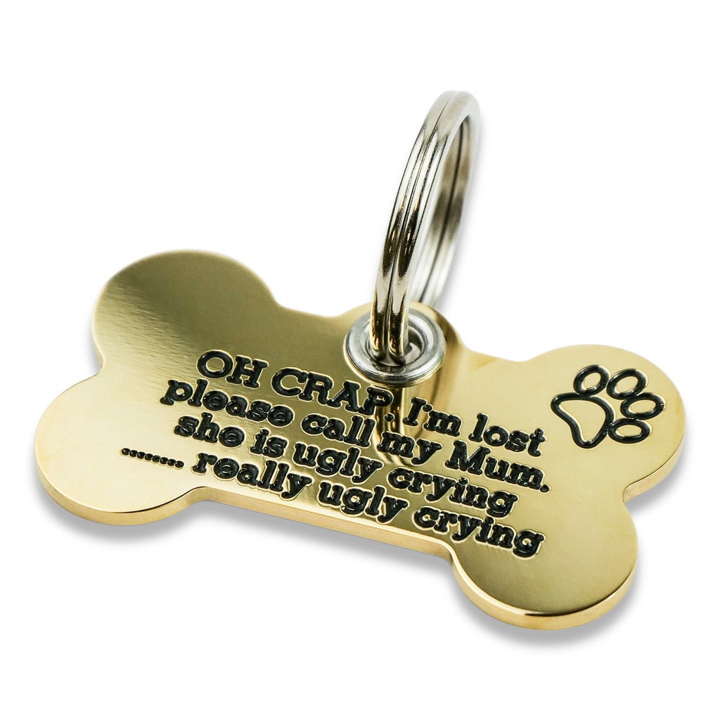 Ugly crying sale dog tag