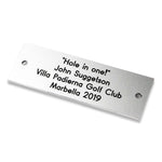 Small size Rectangular silver aluminium engraved plaques