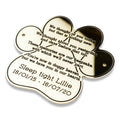 Paw design solid brass engraved plaque