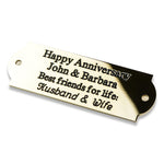 Small size Curved end design solid brass engraved plaques