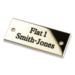 Small size - Rectangular solid brass engraved plaques