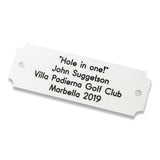 Small size - Scalloped corner silver aluminium engraved plaques